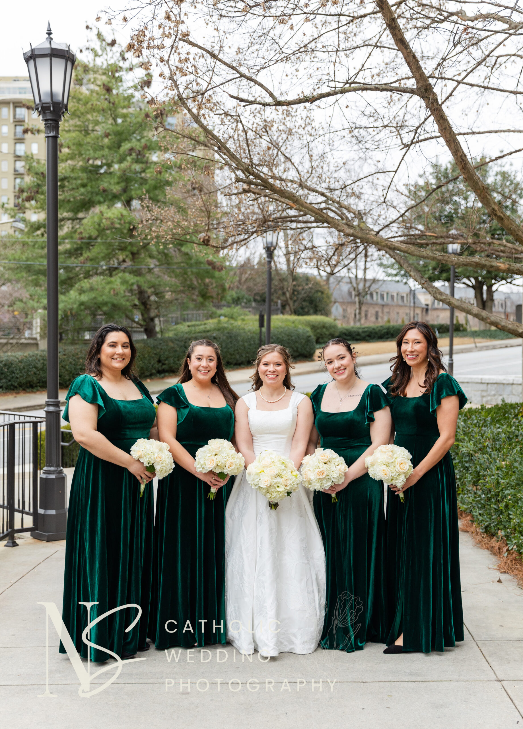 Bridesmaids outside of CTK wedding